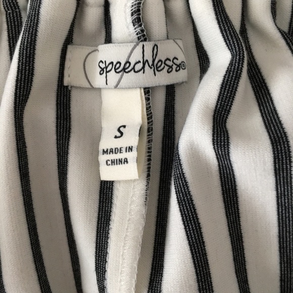 SPEECHLESS Off The Shoulder Mini Dress Striped - Picture 5 of 7